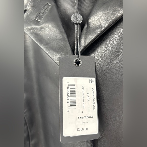 Rag & Bone Drew Faux Leather Blazer - Picture 6 of 10